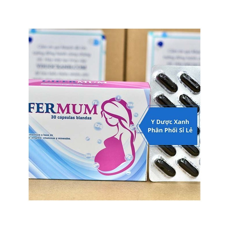 GIFERMUM PLUS, 30 viên, Viên uống bổ sung vitamin tổng hợp cho bà bầu, phụ nữ chuẩn bị mang thai của Tây Ban Nha