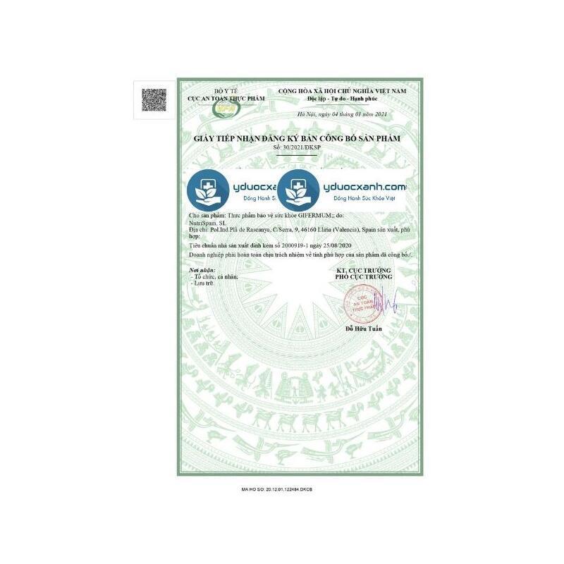 GIFERMUM PLUS, 30 viên, Viên uống bổ sung vitamin tổng hợp cho bà bầu, phụ nữ chuẩn bị mang thai của Tây Ban Nha