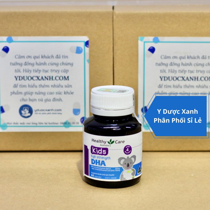 HEALTHY CARE KIDS DHA, Viên uống bổ sung DHA, bổ não, thị lực, thần kinh của Úc
