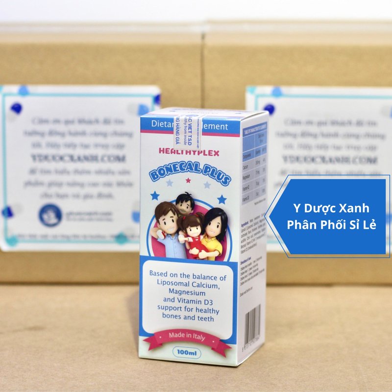 HEALTHYPLEX BONECAL PLUS, 100ml, Siro bổ sung Calcium, Magnesium, Vitamin D3, hỗ trợ xương răng chắc khỏe