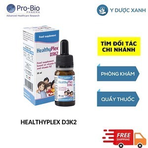 HEALTHYPLEX D3K2, 10ml, Siro nhỏ giọt tăng hấp thu Canxi cho bé, trẻ em của Ý