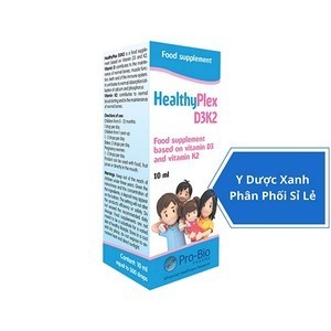 HEALTHYPLEX D3K2, 10ml, Siro nhỏ giọt tăng hấp thu Canxi cho bé, trẻ em của Ý