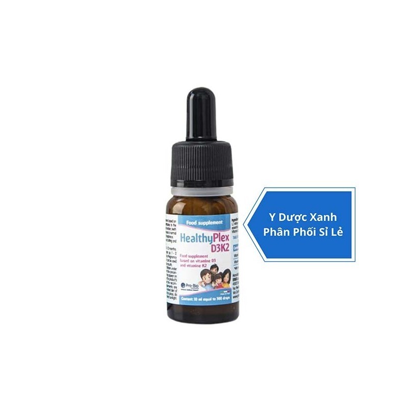 HEALTHYPLEX D3K2, 10ml, Siro nhỏ giọt tăng hấp thu Canxi cho bé, trẻ em của Ý