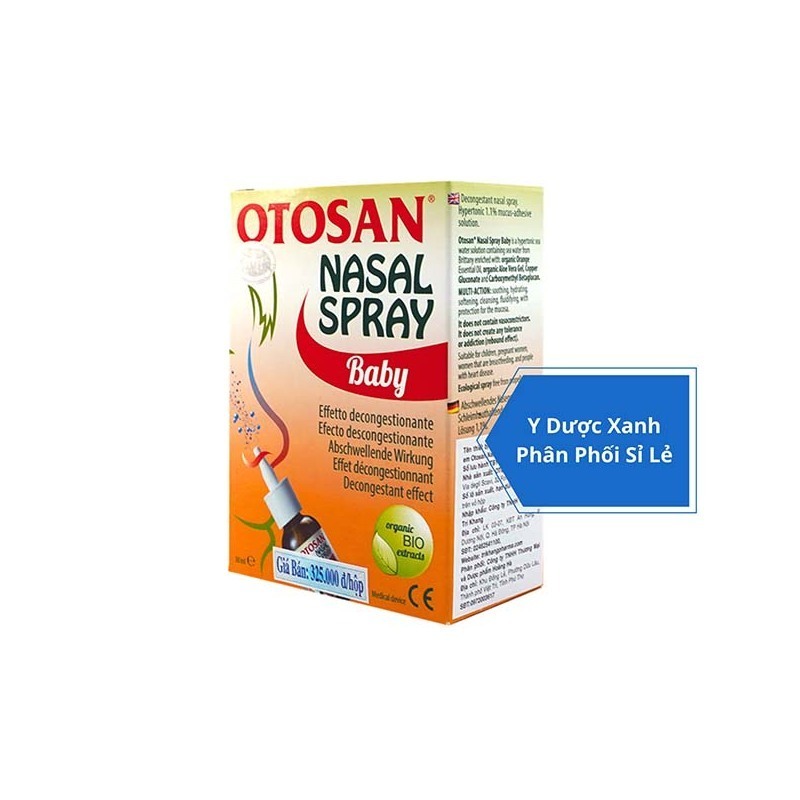 OTOSAN NASAL SPRAY BABY, 30ml, Otosan xịt mũi, vệ sinh mũi cho bé, trẻ sơ sinh của Ý