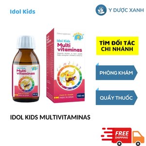 IDOL KIDS MULTIVITAMINAS, 150 ml, Siro tăng cường sức đề kháng cho bé, trẻ em từ 6 tháng tuổi của Tây Ban Nha