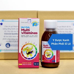 IDOL KIDS MULTIVITAMINAS, 150 ml, Siro tăng cường sức đề kháng cho bé, trẻ em từ 6 tháng tuổi của Tây Ban Nha