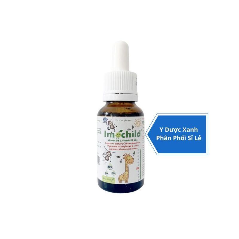 IMOCHILD D3 K2, 20ml, Dung dịch nhỏ giọt D3 K2 cho trẻ sơ sinh, trẻ em của Tây Ban Nha