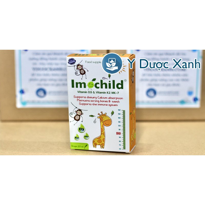 IMOCHILD D3 K2, 20ml, Dung dịch nhỏ giọt D3 K2 cho trẻ sơ sinh, trẻ em của Tây Ban Nha