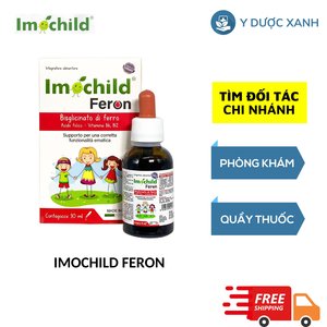 IMOCHILD FERON, 30ml, Siro bổ sung sắt, hỗ trợ thiếu máu cho trẻ em trên 7 tháng tuổi của Ý