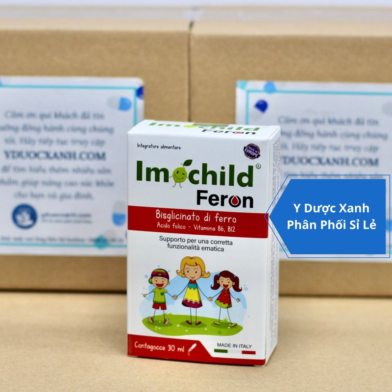 IMOCHILD FERON, 30ml, Siro bổ sung sắt, hỗ trợ thiếu máu cho trẻ em trên 7 tháng tuổi của Ý