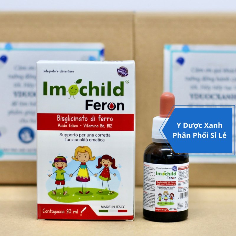 IMOCHILD FERON, 30ml, Siro bổ sung sắt, hỗ trợ thiếu máu cho trẻ em trên 7 tháng tuổi của Ý