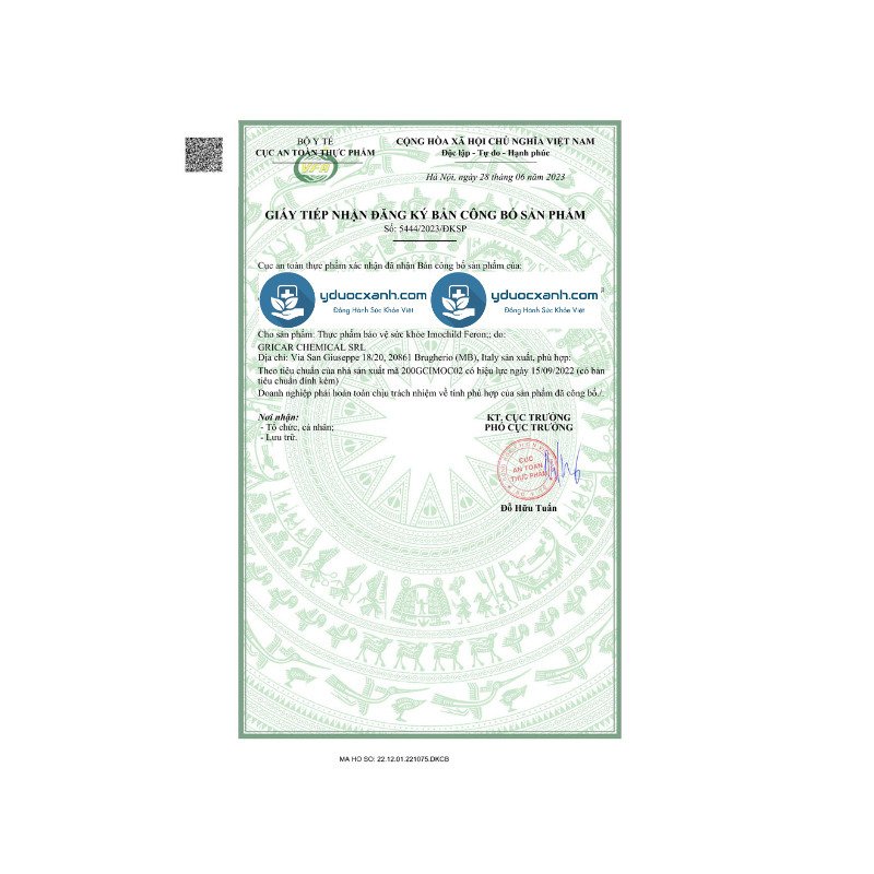 IMOCHILD FERON, 30ml, Siro bổ sung sắt, hỗ trợ thiếu máu cho trẻ em trên 7 tháng tuổi của Ý