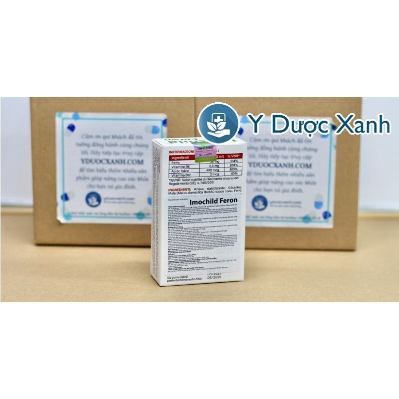 IMOCHILD FERON, 30ml, Siro bổ sung sắt, hỗ trợ thiếu máu cho trẻ em trên 7 tháng tuổi của Ý