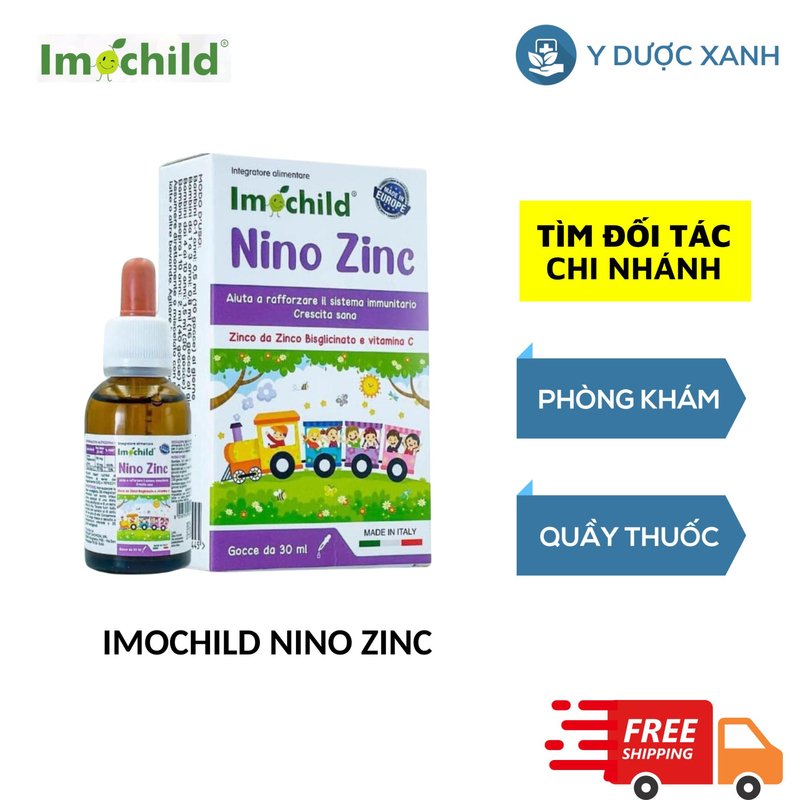IMOCHILD NINO ZINC, 30ml, Siro hỗ trợ tăng cường sức đề kháng cho trẻ sơ sinh, trẻ em của Ý