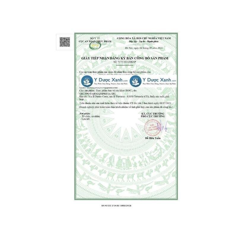 IROC, 15ml, Sắt nhỏ giọt bổ máu cho trẻ em, trẻ sơ sinh của Ý