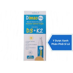 DIMAO PRO D3K2, Thuốc xịt bổ sung vitamin D3 K2 cho trẻ sơ sinh và trẻ nhỏ của Slovenia