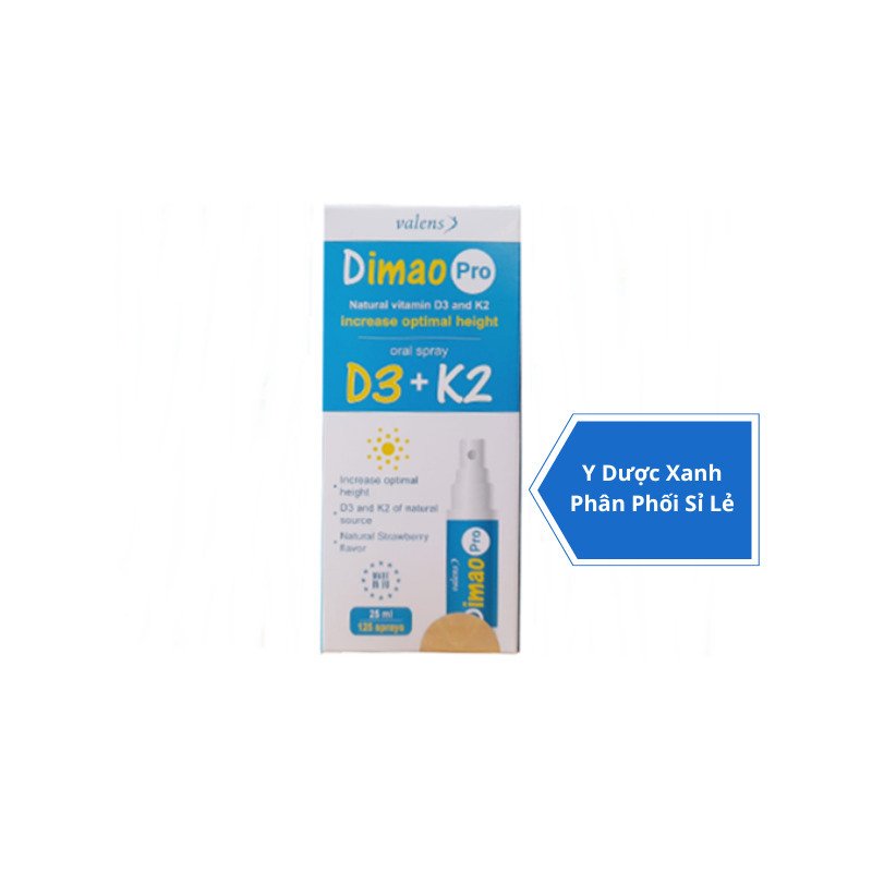 DIMAO PRO D3K2, Thuốc xịt bổ sung vitamin D3 K2 cho trẻ sơ sinh và trẻ nhỏ của Slovenia