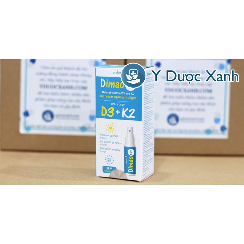 DIMAO PRO D3K2, Thuốc xịt bổ sung vitamin D3 K2 cho trẻ sơ sinh và trẻ nhỏ của Slovenia