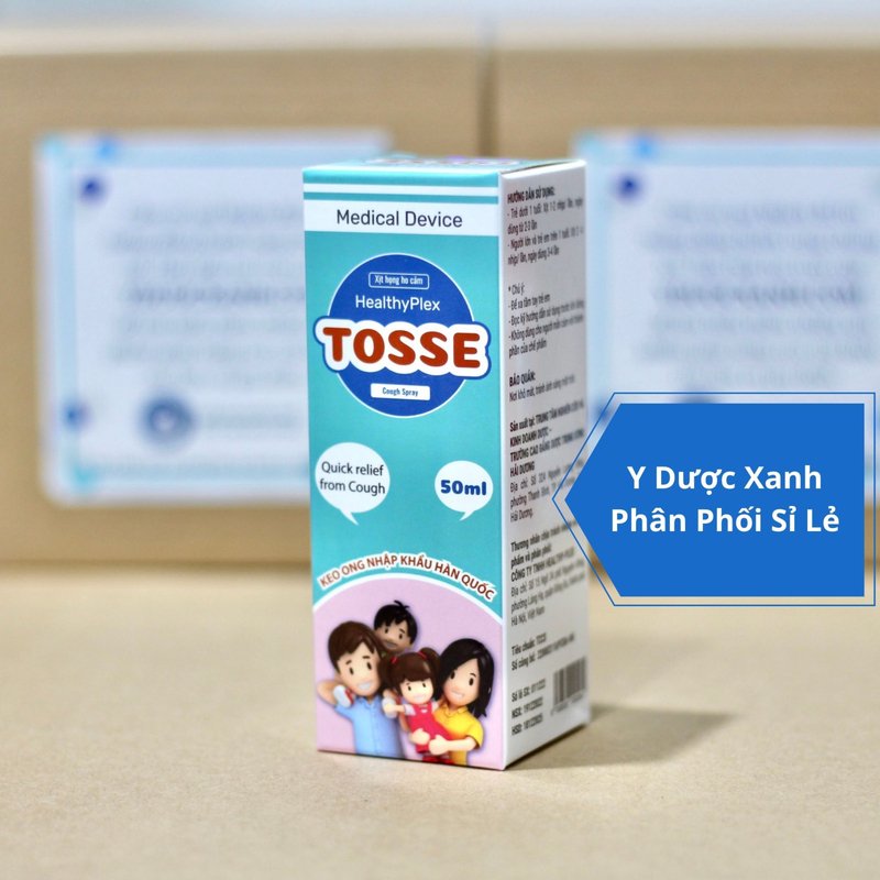 HEALTHYPLEX TOSSE, 50 ml, Xịt họng keo ong giảm ho, viêm họng, đau họng cho trẻ em từ 1 tuổi