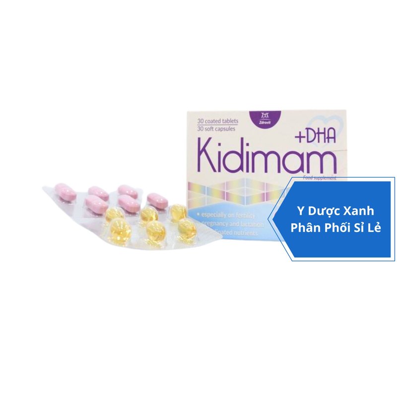 KIDIMAM DHA, 60 viên, Viên uống bổ sung vitamin & DHA cho phụ nữ mang thai