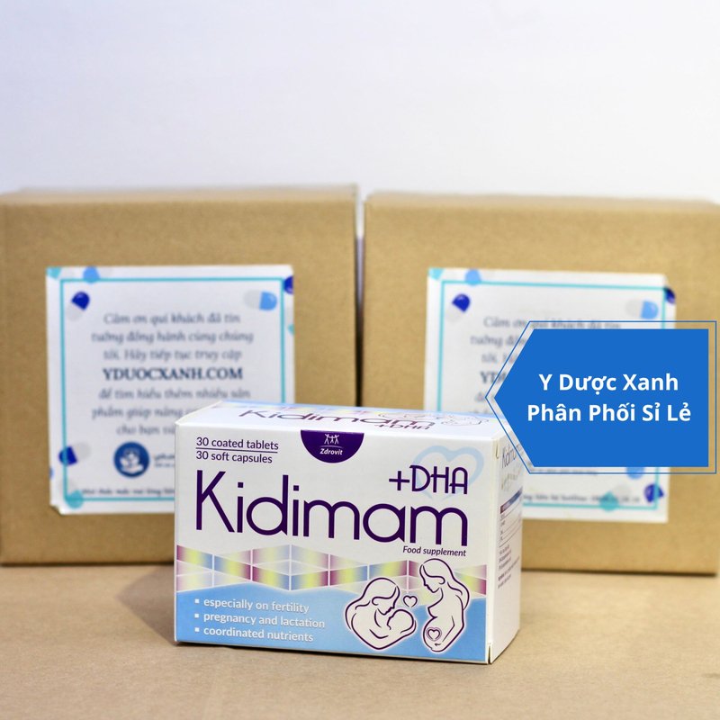 KIDIMAM DHA, 60 viên, Viên uống bổ sung vitamin & DHA cho phụ nữ mang thai