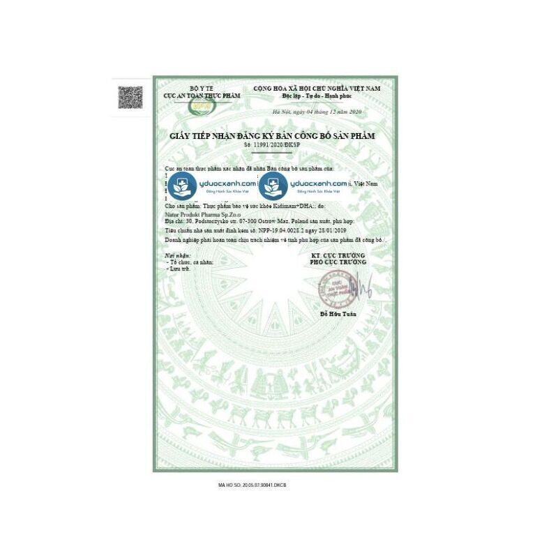 KIDIMAM DHA, 60 viên, Viên uống bổ sung vitamin & DHA cho phụ nữ mang thai