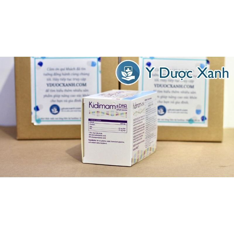KIDIMAM DHA, 60 viên, Viên uống bổ sung vitamin & DHA cho phụ nữ mang thai