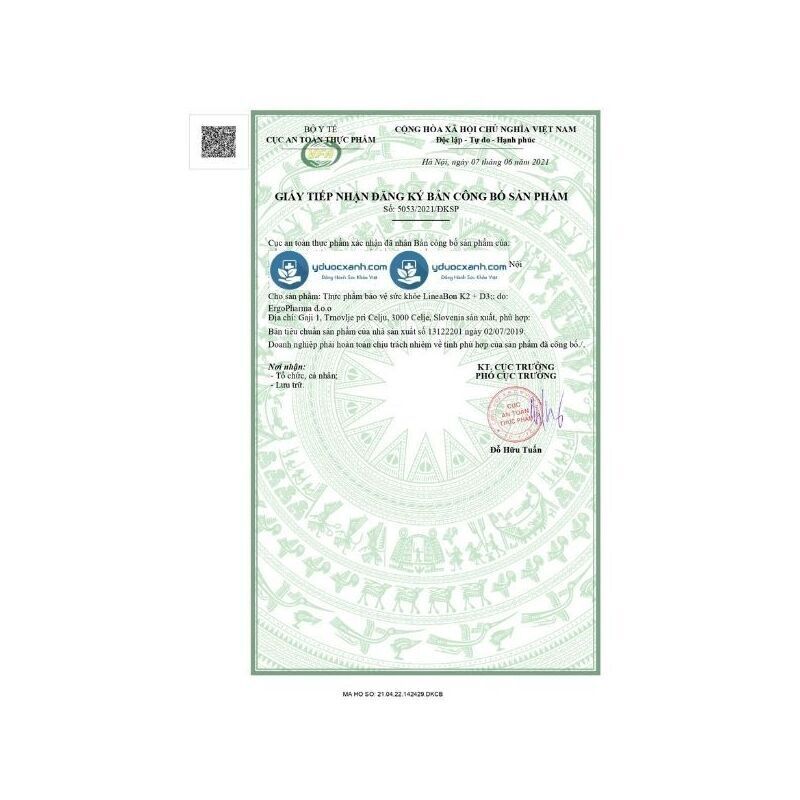 LINEABON K2+D3, 10ml, Nhỏ giọt tăng hấp thu canxi cho trẻ em, trẻ sơ sinh của Châu Âu