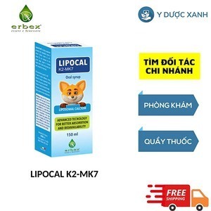 LIPOCAL K2 MK7, 150ml, Siro hỗ trợ phát triển xương và tăng chiều cao ở trẻ em của Ý