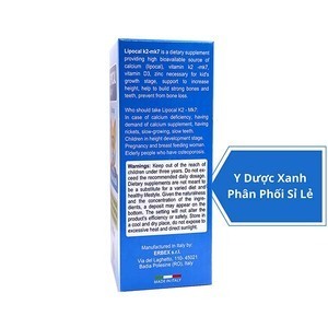 LIPOCAL K2 MK7, 150ml, Siro hỗ trợ phát triển xương và tăng chiều cao ở trẻ em của Ý