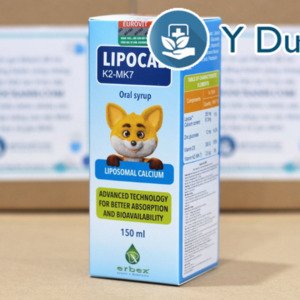 LIPOCAL K2 MK7, 150ml, Siro hỗ trợ phát triển xương và tăng chiều cao ở trẻ em của Ý