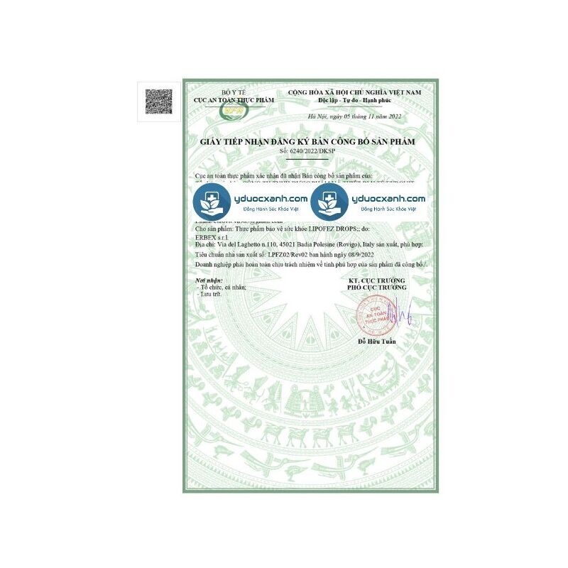 LIPOFEZ DROPS, 30 ml, Nhỏ giọt bổ sung sắt, Bổ máu cho bé, trẻ sơ sinh của Ý