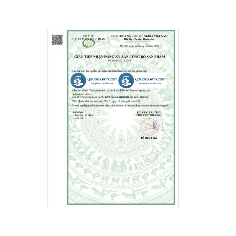 DIMAO PRO D3K2, Thuốc xịt bổ sung vitamin D3 K2 cho trẻ sơ sinh và trẻ nhỏ của Slovenia