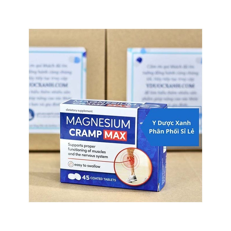 MAGNESIUM CRAMP MAX, 45 viên, Viên uống phòng chống co cơ, chuột rút cho người lớn của Ba Lan