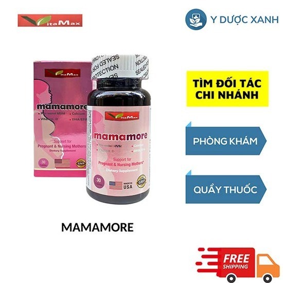 MAMAMORE, 30 viên, Viên uống vitamin tổng hợp, hỗ trợ phát triển thai nhi cho bà bầu của Mỹ