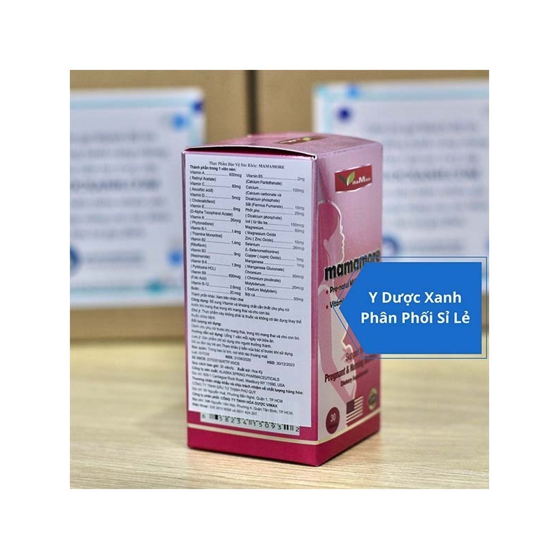 MAMAMORE, 30 viên, Viên uống vitamin tổng hợp, hỗ trợ phát triển thai nhi cho bà bầu của Mỹ