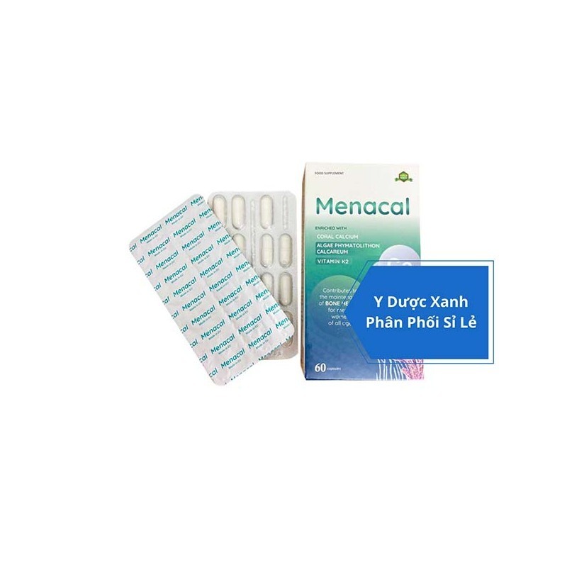MENACAL, 60 viên, Viên uống hỗ trợ xương khớp, chắc xương cho trẻ em trên 6 tuổi, người lớn của Tây Ban Nha