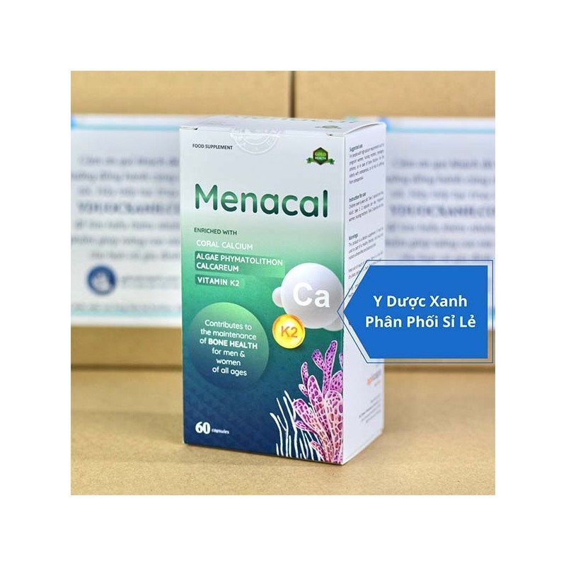 MENACAL, 60 viên, Viên uống hỗ trợ xương khớp, chắc xương cho trẻ em trên 6 tuổi, người lớn của Tây Ban Nha