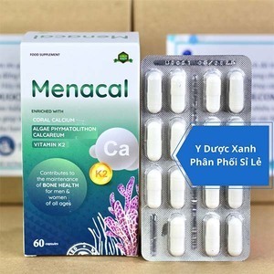 MENACAL, 60 viên, Viên uống hỗ trợ xương khớp, chắc xương cho trẻ em trên 6 tuổi, người lớn của Tây Ban Nha