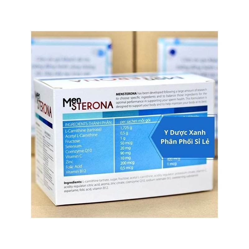 MENSTERONA, 30 gói, Thuốc uống bổ tinh trùng, tăng khả năng thụ thai cho nam giới của Ba Lan