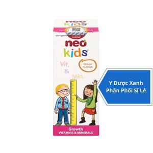 NEO KIDS GROWTH, 150ml, Siro bổ sung vitamin và khoáng chất tổng hợp cho bé từ 6 tháng của Tây Ban Nha