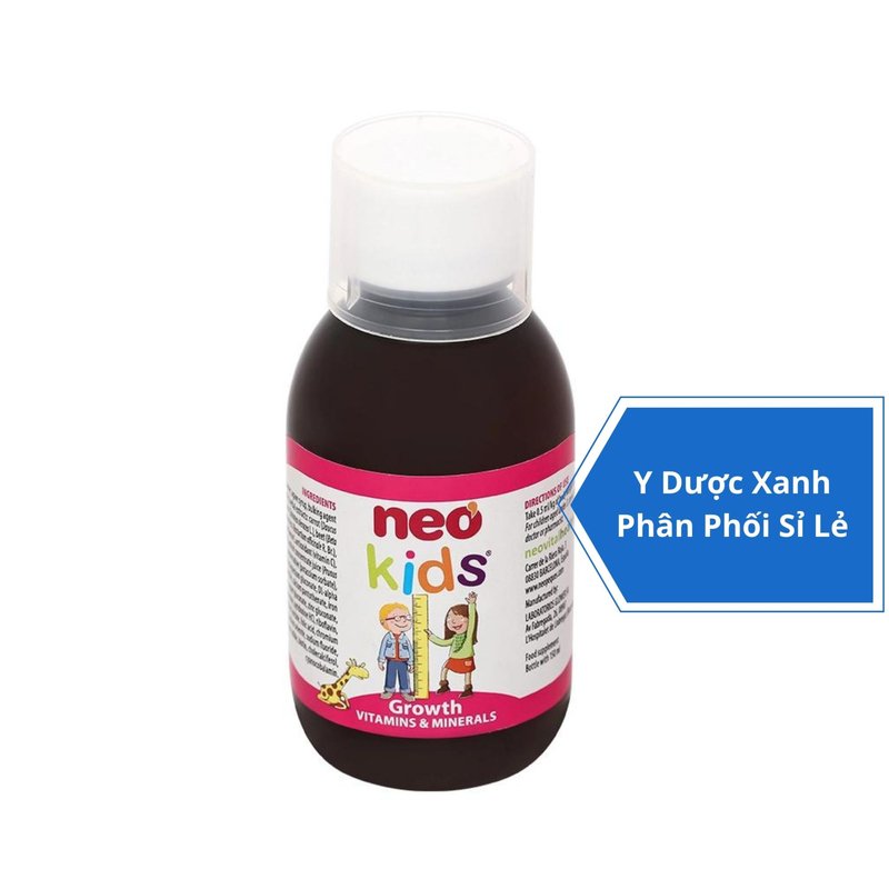 NEO KIDS GROWTH, 150ml, Siro bổ sung vitamin và khoáng chất tổng hợp cho bé từ 6 tháng của Tây Ban Nha