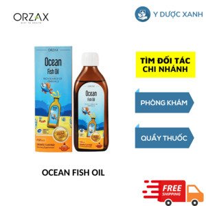OCEAN FISH OIL, 150ml, Siro dầu cá hỗ trợ tăng khả năng chống oxy hóa, tốt cho não bộ và mắt cho trẻ sơ sinh của Thổ Nhĩ Kì