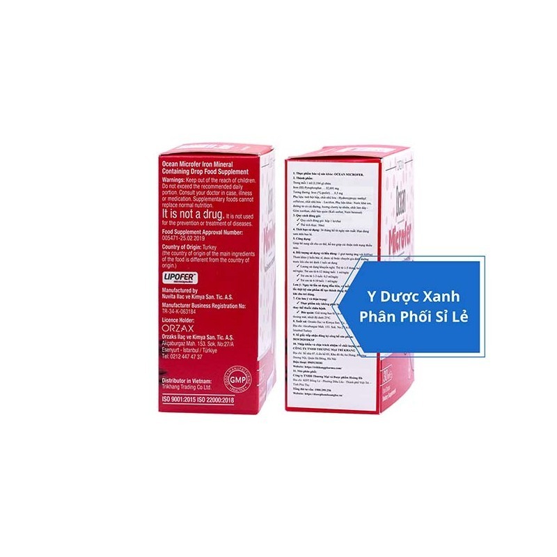 OCEAN MICROFER, 30ml, Nhỏ giọt bổ sung sắt cho trẻ sơ sinh từ 1 tháng tuổi của Châu Âu
