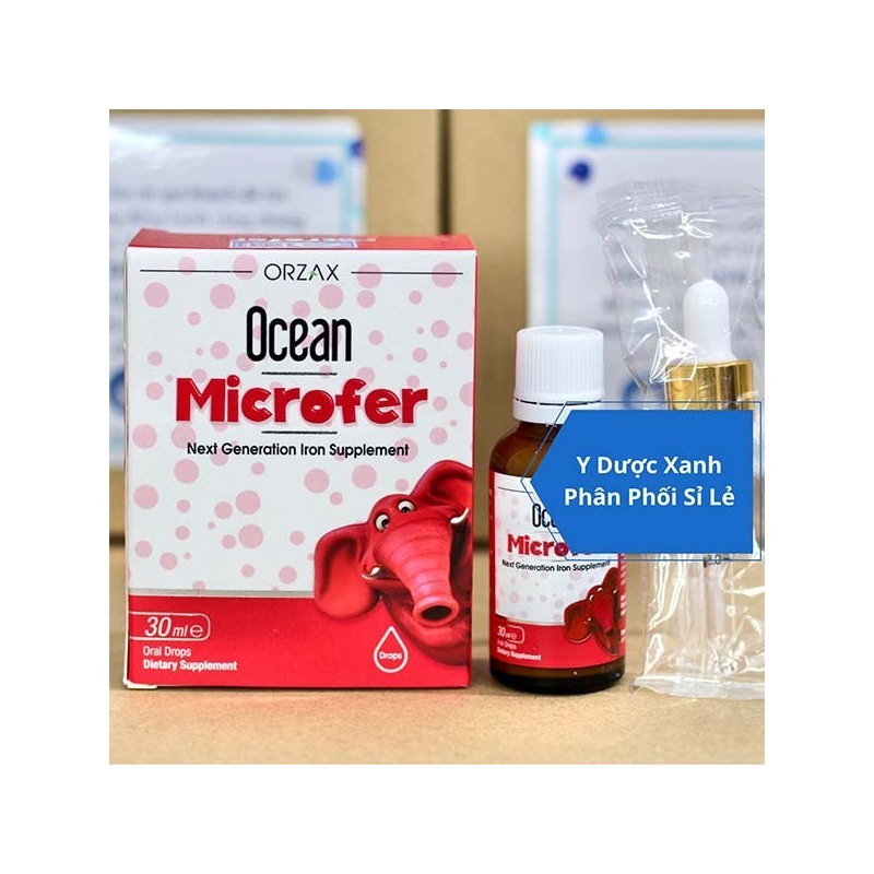 OCEAN MICROFER, 30ml, Nhỏ giọt bổ sung sắt cho trẻ sơ sinh từ 1 tháng tuổi của Châu Âu