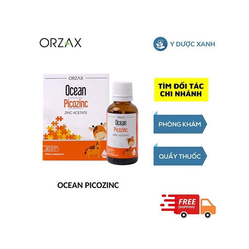 OCEAN PICOZINC, 30ml, Nhỏ giọt bổ sung kẽm cho bé, trẻ sơ sinh của Châu Âu