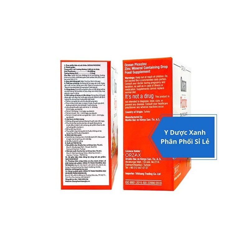 OCEAN PICOZINC, 30ml, Nhỏ giọt bổ sung kẽm cho bé, trẻ sơ sinh của Châu Âu
