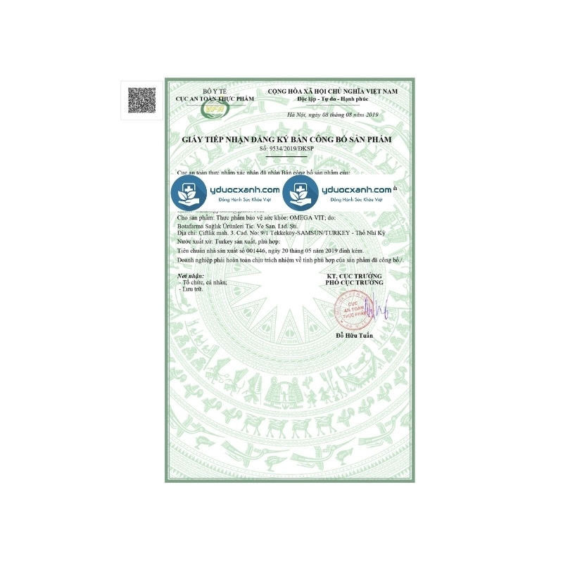 OMEGA VIT ĐỎ, 100ml, Siro dầu cá bổ sung Omega 3 cho bé, trẻ em sơ sinh của Thổ Nhĩ Kỳ