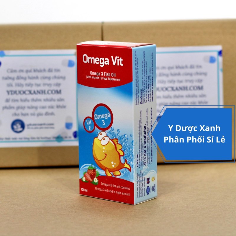 OMEGA VIT ĐỎ, 100ml, Siro dầu cá bổ sung Omega 3 cho bé, trẻ em sơ sinh của Thổ Nhĩ Kỳ