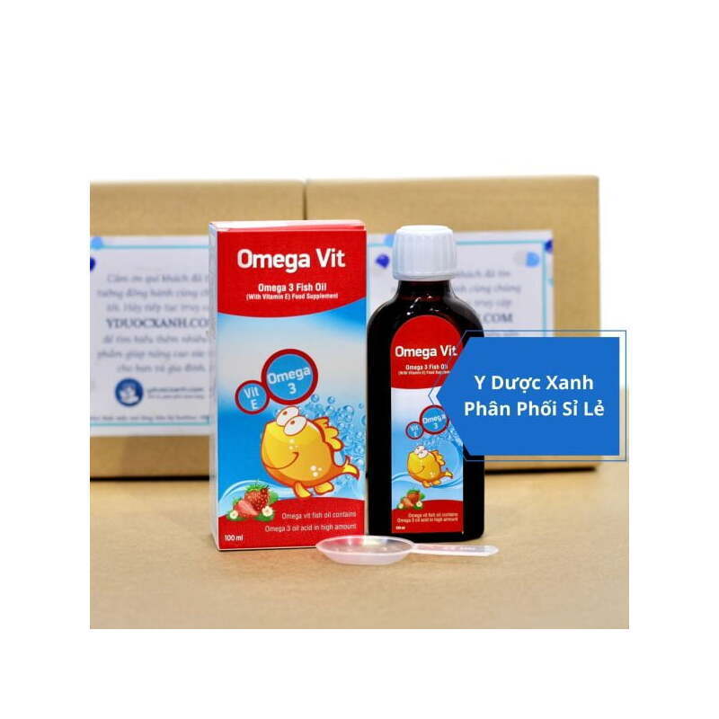 OMEGA VIT ĐỎ, 100ml, Siro dầu cá bổ sung Omega 3 cho bé, trẻ em sơ sinh của Thổ Nhĩ Kỳ